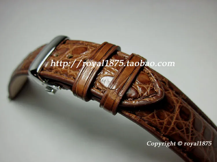 New Handmade Crocodile Leather Strap for IWC Genuine Leather Strap Portuguese 7 Portofino Pilot Series Watch Strap Black Brown