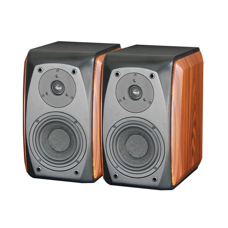 10~200W 4 Ohm 6 Inch Wooden Speaker Passive  F46 HIFI Speaker Bookshelf Audio Tube Amplifier Speaker Monitor Adapter A Pair Box