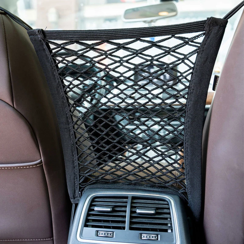 Car Organizer Elastic Mesh Net Trunk Bag For Kia Rio K2 K3 Ceed Sportage 3 Sorento Cerato Armrest Picanto Soul Optima