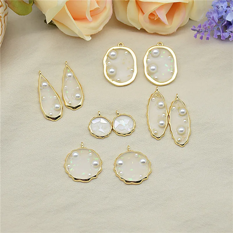Min order 20pcs/lot beads/Epoxy core geometry rounds/water drop/ovals shape alloy floating locket charms diy jewelry accessory