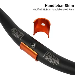 Aluminum Bike Handlebar Shim Adapter 25.4-31.8mm 31.8-35mm Bar Stem Reducer Bar Bore Adapter Bicycle Handlebar Clamp Spacers