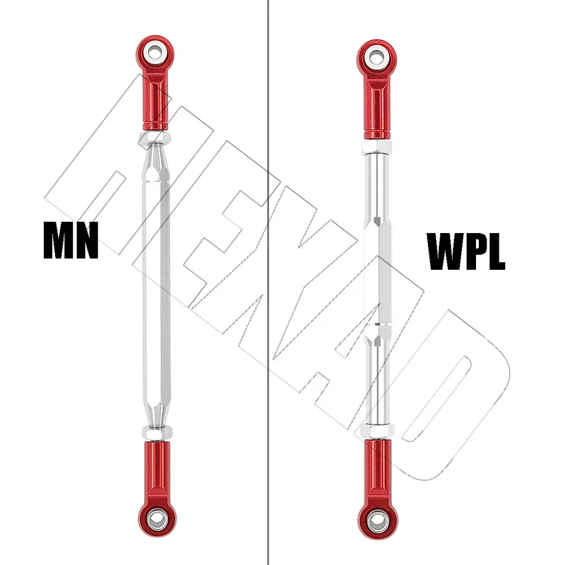 WPL C14 C24 MN D90 MN99s RC Car Metal Steering Link Rod Pull Rod Mount Seat Shock Absorber Set Upgrade Accessories Spare Parts