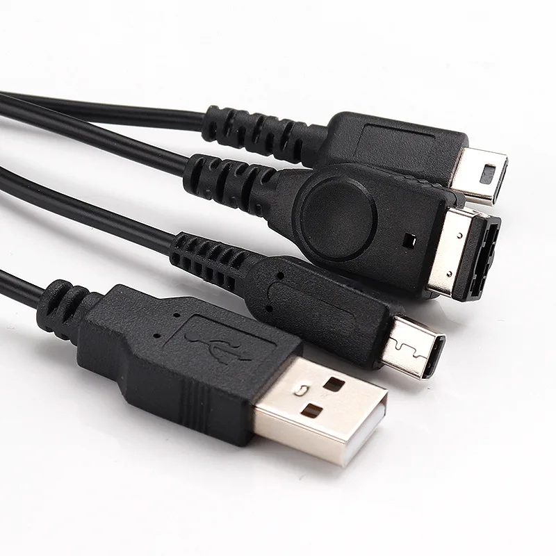 Cables de Cable de carga de cargador USB 3 en 1 de 1,2 M para NDSI / NDSL / GBA SP