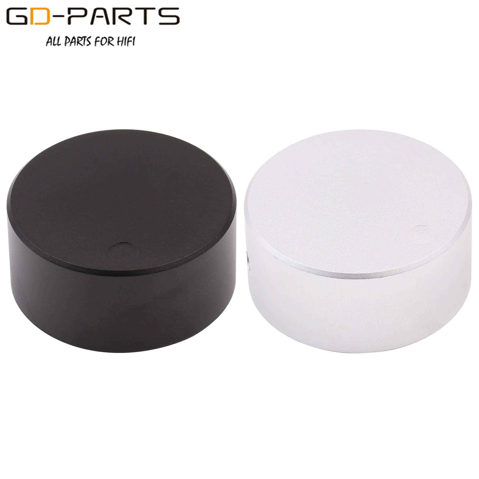 1PC 48*22mm obrabiane pełne aluminiowe pokrętło potencjometru głośności dla Hifi DVD DAC CD gramofon wzmacniacz srebrny czarny