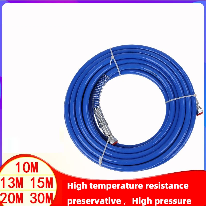 1/4 inch 10m/15m fiber material airless spraying machine high pressure feed pipe,spray paint hose,suitable for paint,latex,putty