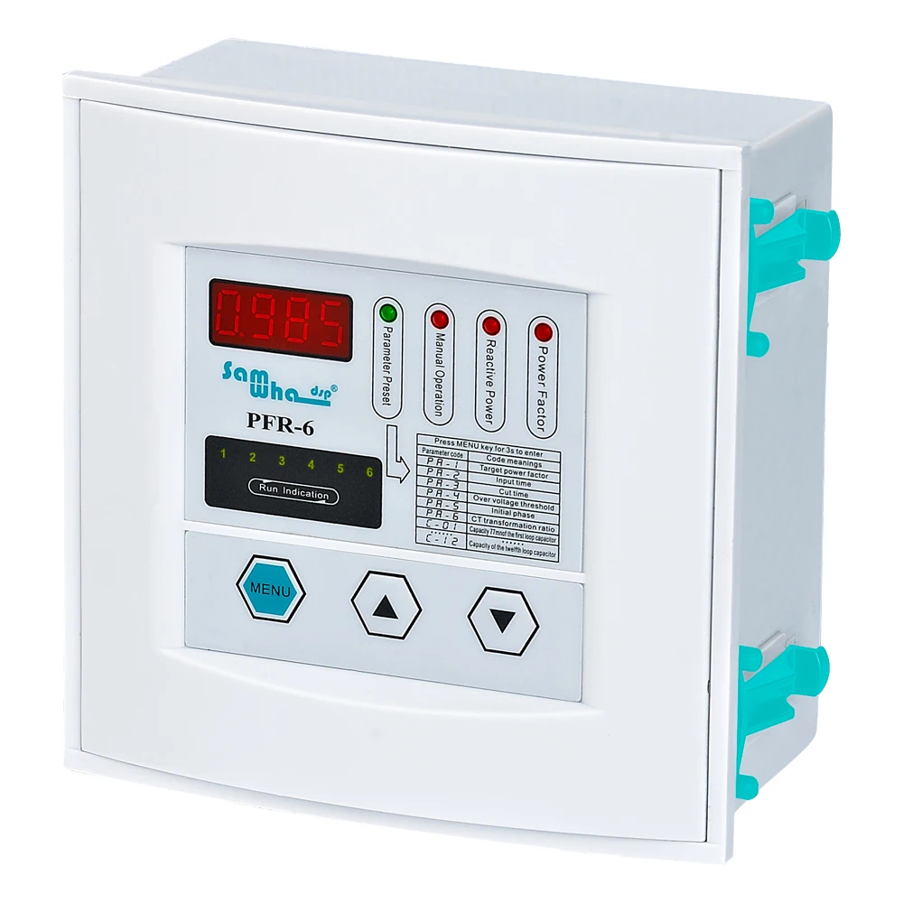 Samwha-Dsp PFR-6 Power Factor Controller, 6 Steps,  380VAC 50/60Hz