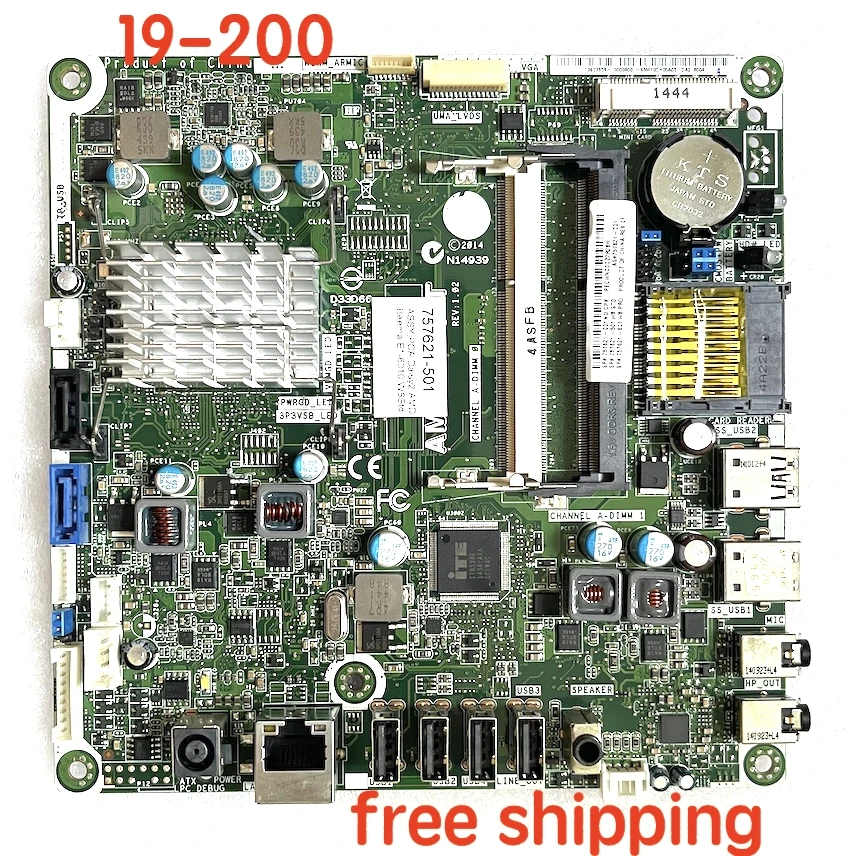 

757621-001 for HP 19-2000 AIO Motherboard 757621-501 AMPBM-PT Mainboard 100%tested fully work