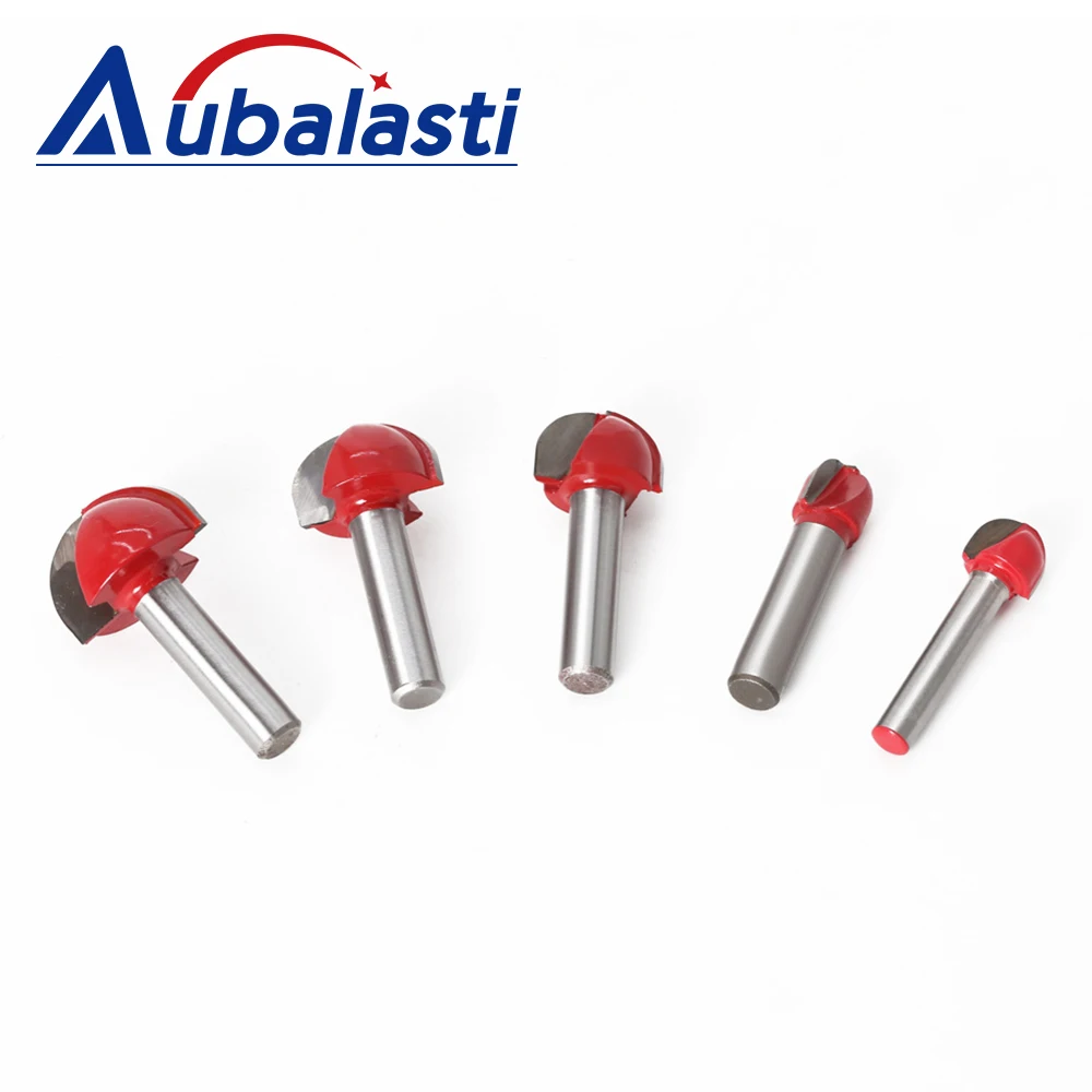 Aubalasti 6 مللي متر 8 مللي متر عرقوب الزاوية التوجيه بت قاطعة المطحنة مستديرة راوتر بت الخشب التشذيب القاطع الشعاع ل النجارة