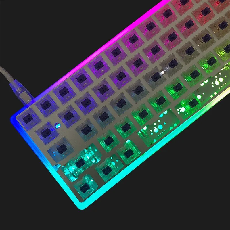 TOFU60 Acrylic Case Frame Thin For GH60 Mechanical Keyboard Case From TOFU 60% Lighting Transparent