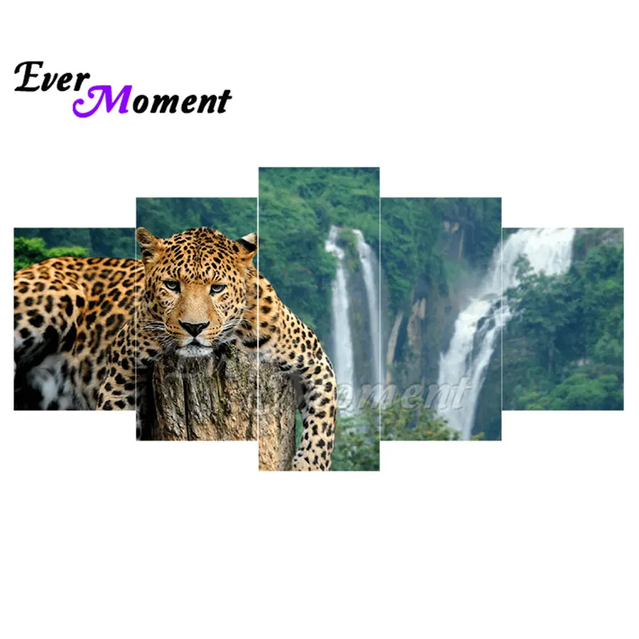 

Ever Moment Diamond Painting Animal Leopard Full Square Resin Drill Multi-picture Handmade Wall Decoration Embroidery Kit 1M003