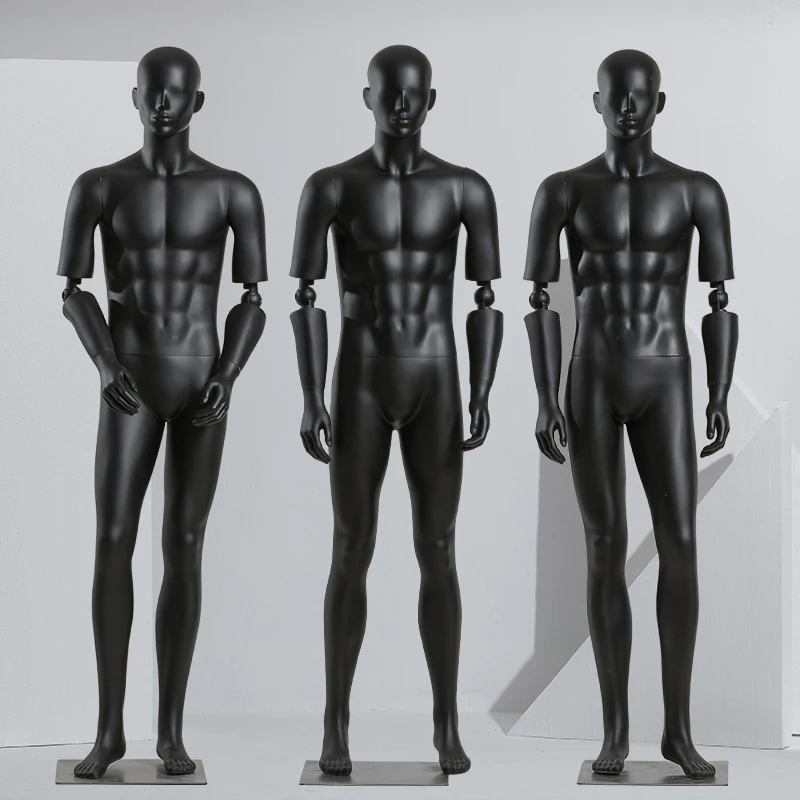 High End Activity Hand Dumb Black Male Mannequin Full Body Flexible Manikin