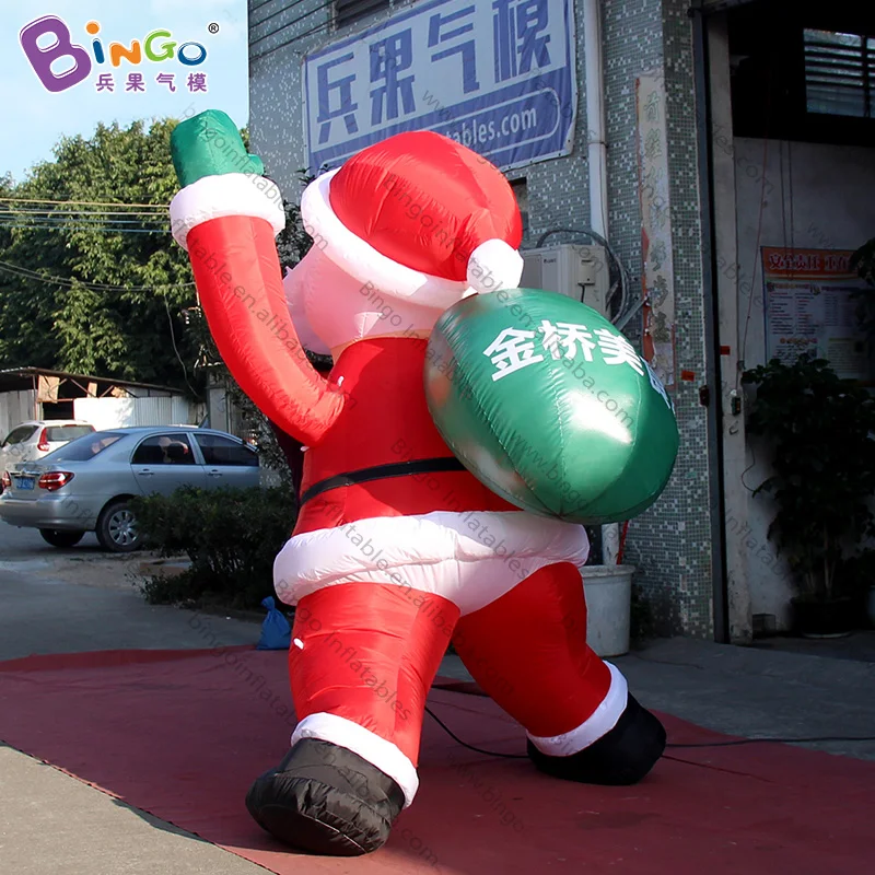 Ceiling hanging 3 meters inflatable climbing santa for event decoration / Custom made climbing santa balloons toys