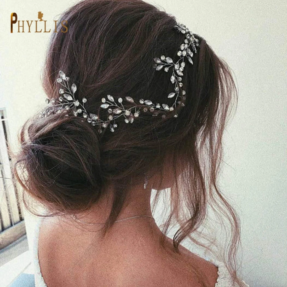 A414 Rhinestone Tiaras Bridal Hair Accessories Headband Wedding Hairpiece Head Jewelry for Women Tiaras and Crowns for Bride