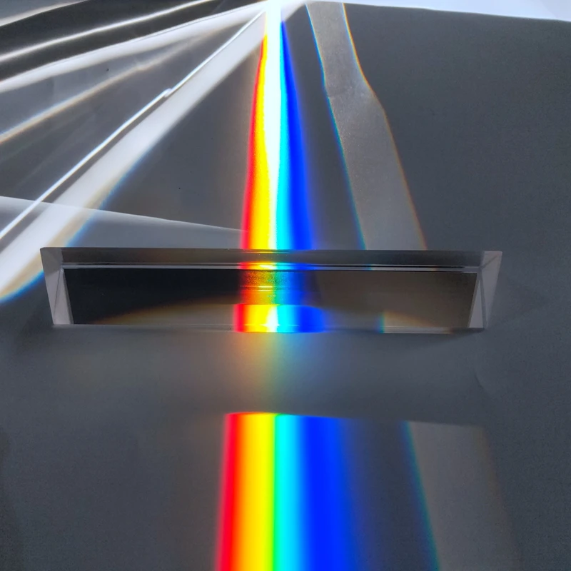 25*25*80mm Triangular Prism To See Rainbow Size Photo Photography Seven-color Sunlight Student Optical Science Experiment