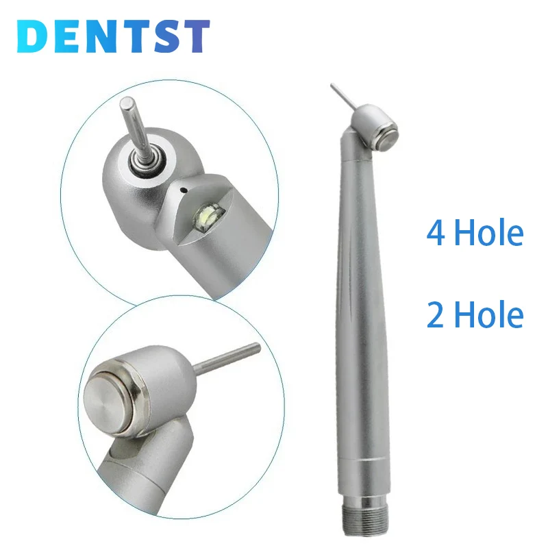 Dentst Dental 45 Degree High Speed Turbine Handpiece With E-Generator with LED Light 4 / 2 Hole For Dentistry Tools odontologia