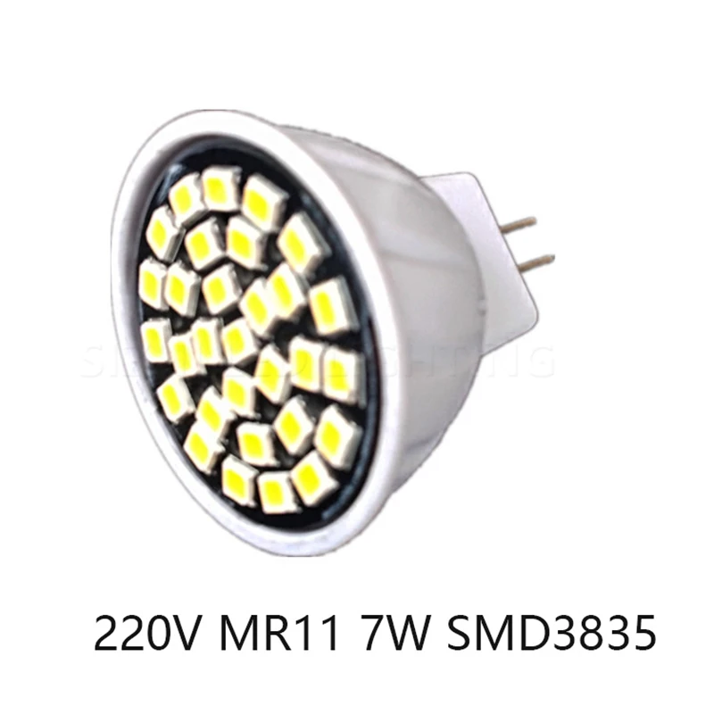 1pcs Super Bright 5W 7W MR11 LED Bulbs Light 220V 3014 2835 SMD Led Spotlights Warm/Cool White 19 28 30LEDs MR11 LED downlight