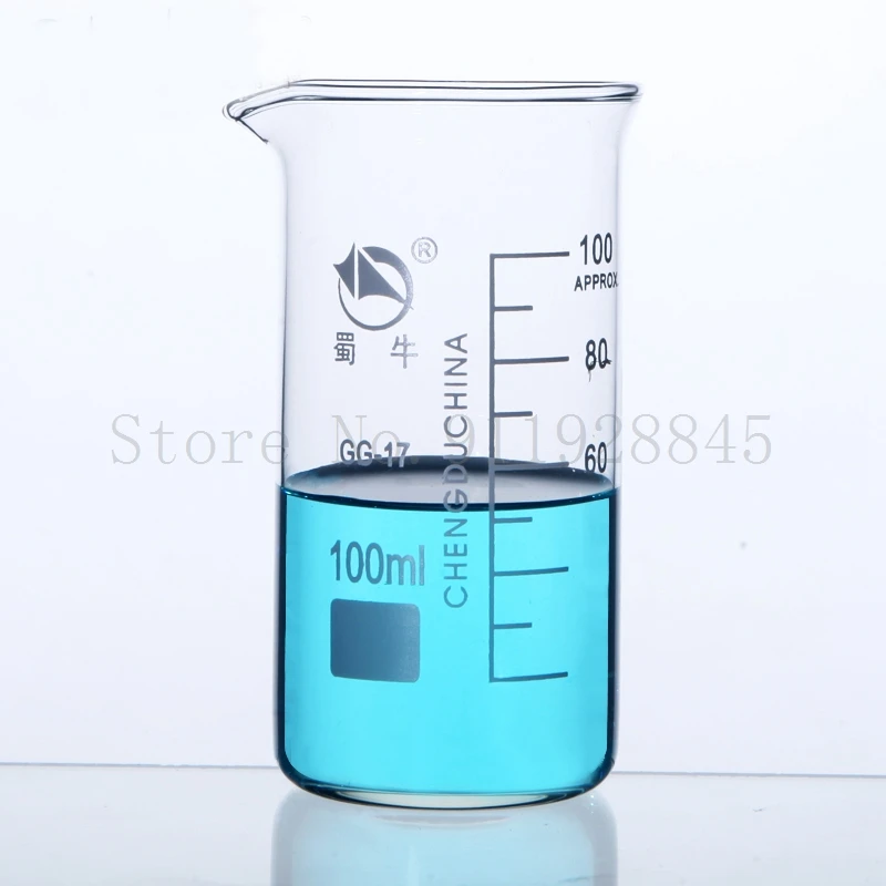 Lab High Borosilicate Graduated Glass Beaker in Tall Form Laboratory Equipment