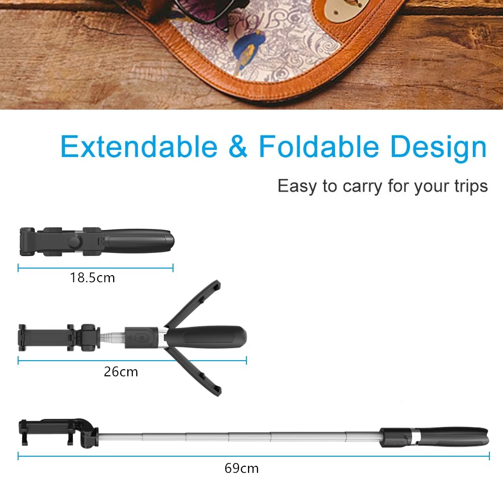 Kijek do Selfie na telefon, statyw, Monopod, Iphone, smtphone, stojak, Pod, zacisk, ze zdalnym migawką