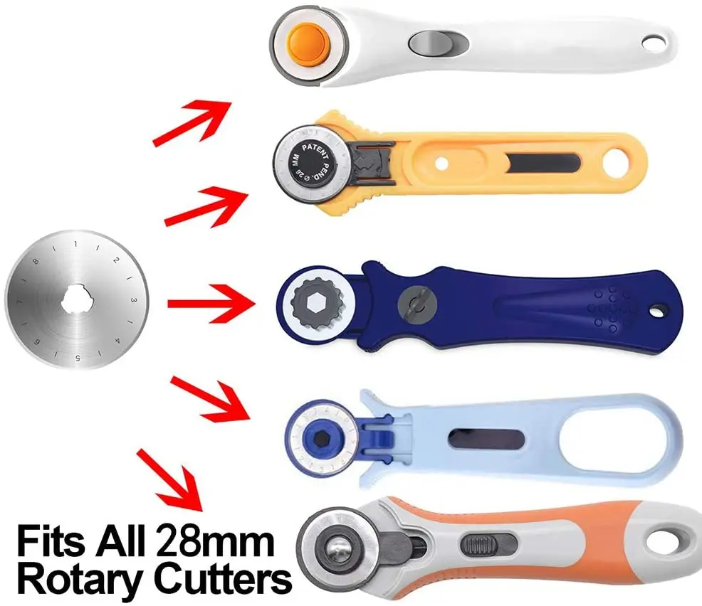 45mm Rotary Cutter Lame, Lame Rotanti Misura Fiskars,Olfa,Martelli, Dremel, truecut Rotary Lame di Ricambio, Tagliente e Durevole