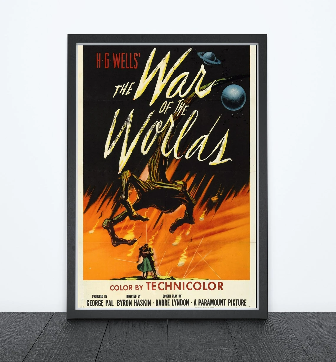 The War of the Worlds (1953) Poster Science Film Film H. G. Wells' The War of the Worlds Wall Decor Gene Barry, Ann Robinson Art