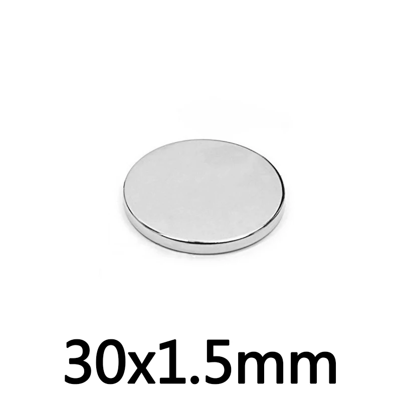 2/5/10/20/30Pcs 30x1.5 mm Powerful Magnets 30mmx1.5mm Permanent Round Magnet 30x1.5mm Neodymium Magnetic Super Strong magnet