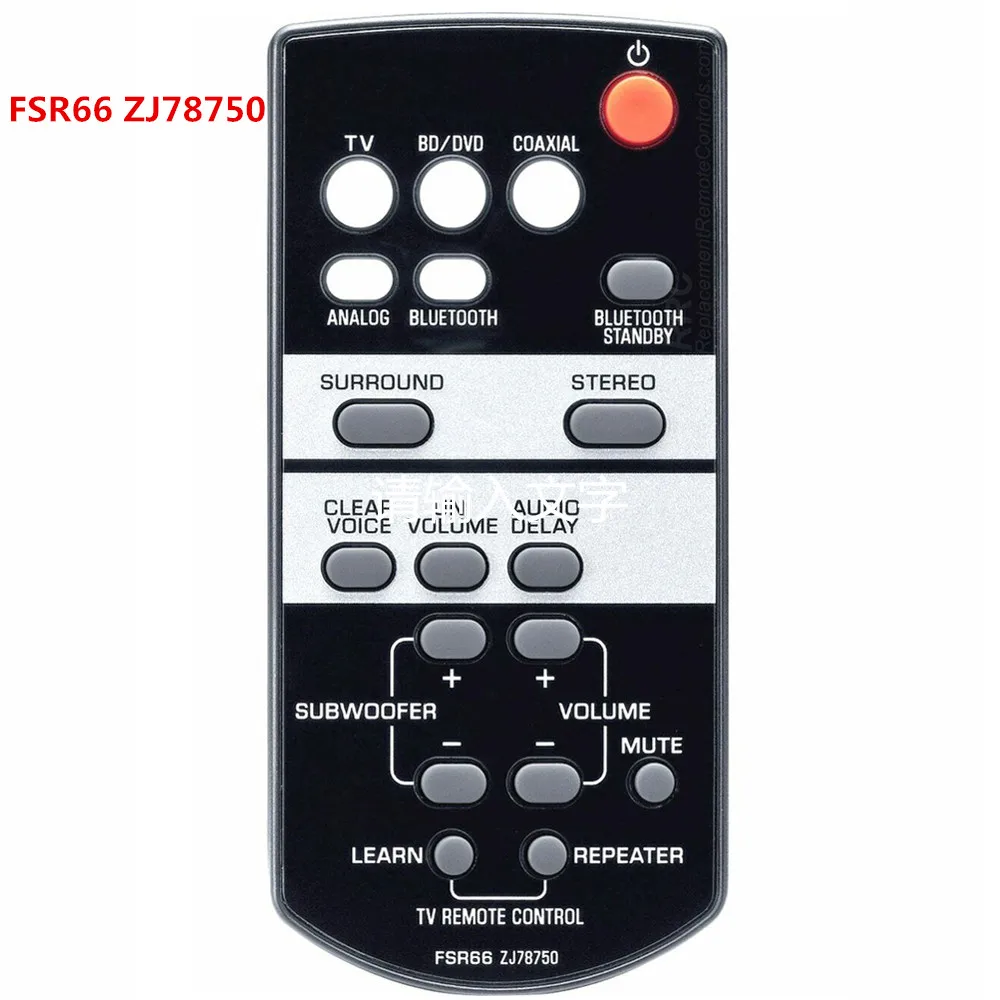 

FSR66 ZJ78750/FSR71 ZK72120 NEW Replacement For YAMAHA TV HOME THEATER Remote Control ATS1030 NSWSW41 YAS203 YAS203BL YASCU203