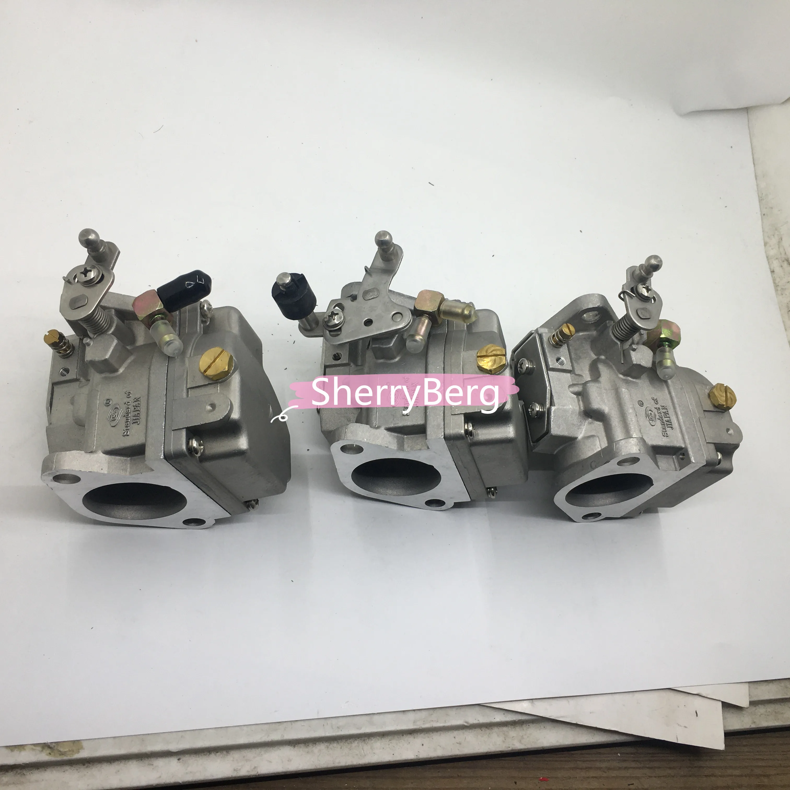 SherryBerg carb carburetor carburettor 1987-1989 70-90 hp for Mercury Mariner Outboard Carburetors 9012A7 WME  set of 3 carbs