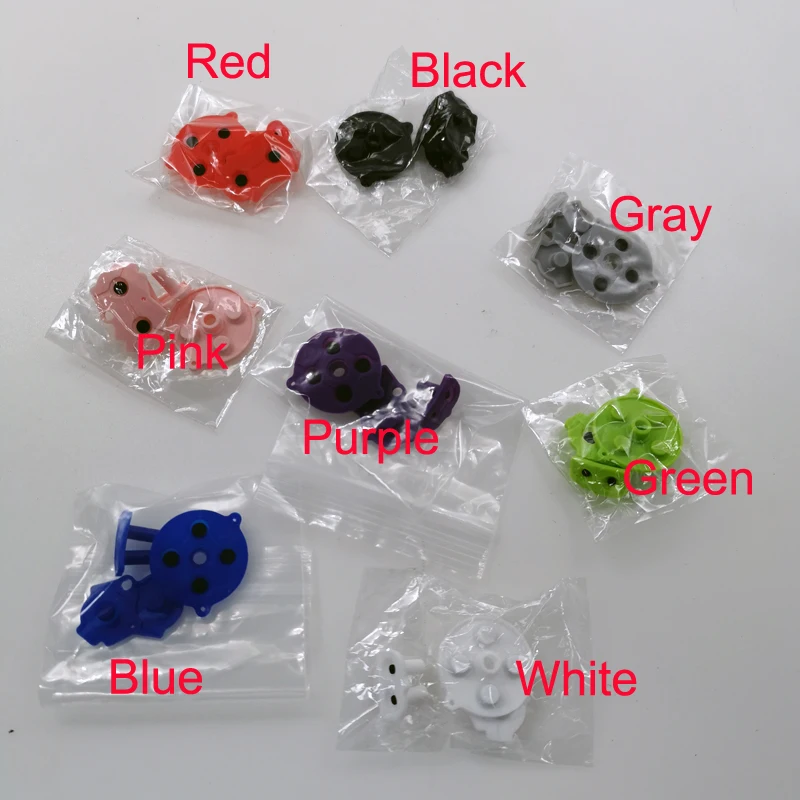 2 Set Colorful Rubber Conductive Buttons A-B D-pad for Nintend GameBoy Advance GBA Silicone Conductive Start Select Keypad