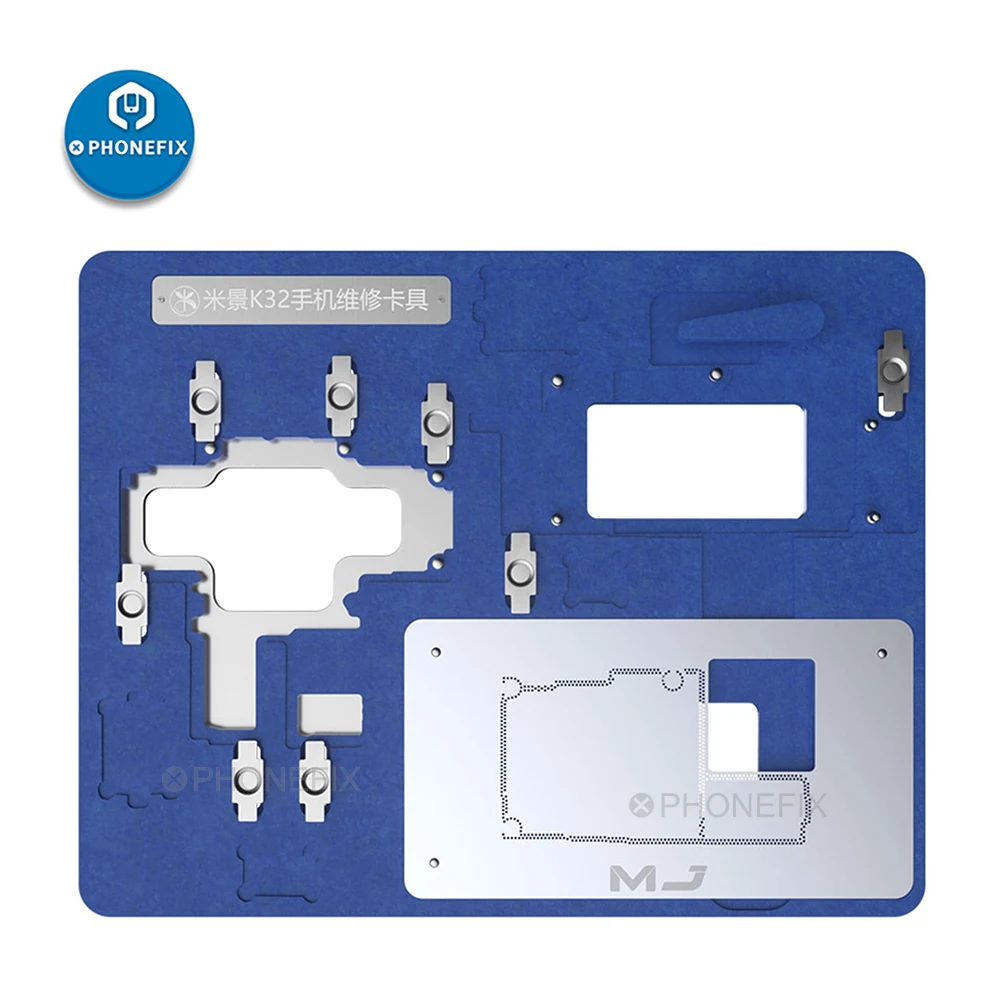 MJ K32 PCB لحام تركيبات قابل للتعديل المشبك الهاتف المحمول صيانة تركيبات آيفون 11/11Pro/11 بروماكس مجلس أداة إصلاح