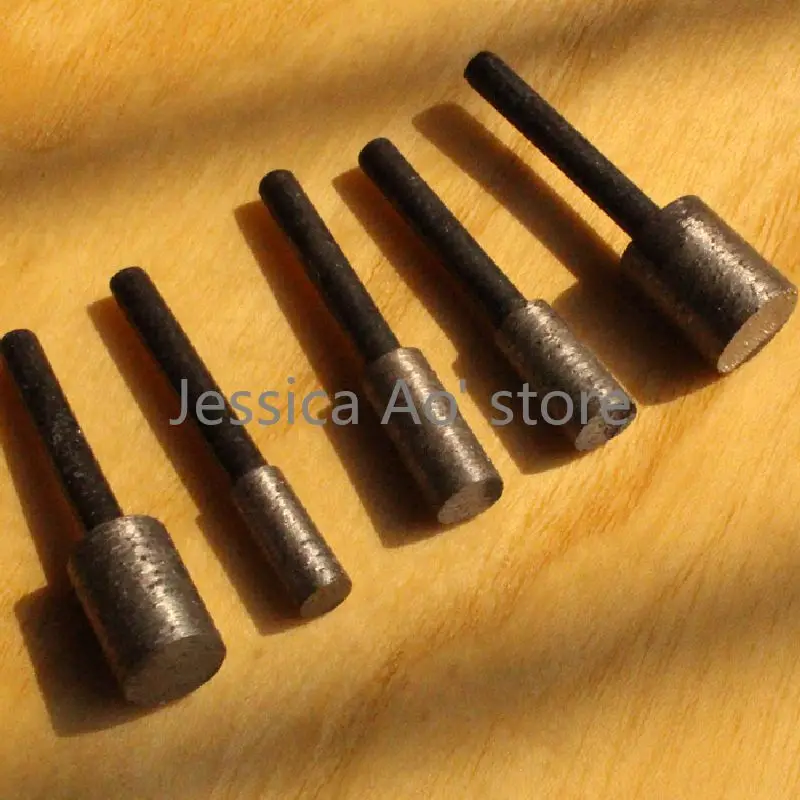6-16mm 6 millimetri Shank Pietra Cilindro Abrasivi Sinterizzato Diamante di Rettifica Testa di Rettifica Rettifica Asta Marmo Rettifica Intagliare Pietra smerigliatrice