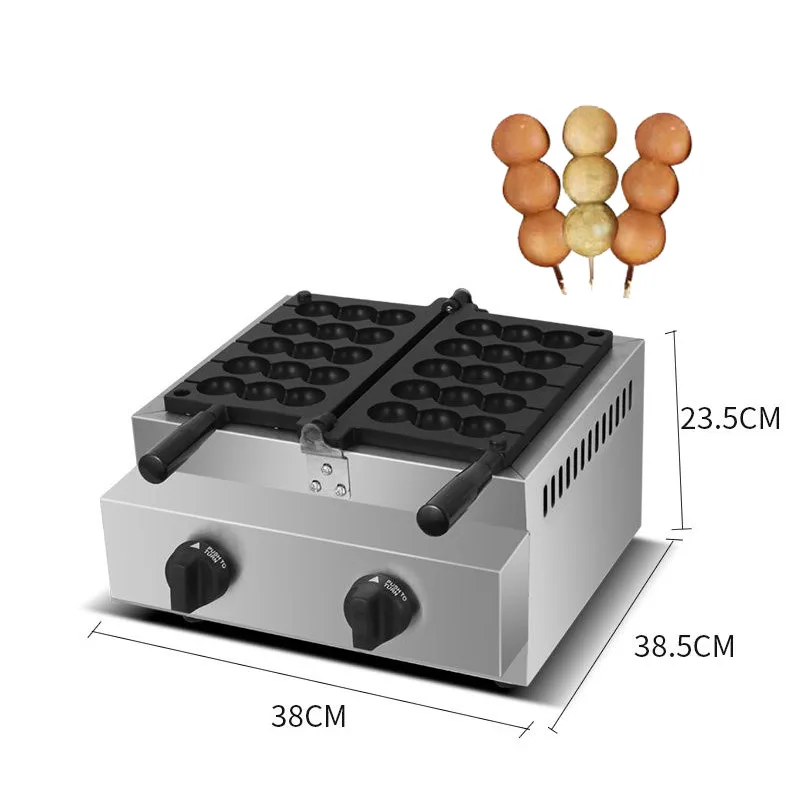 Electric/Gas Skewer Waffle Maker Machine Takoyaki Octopus Balls Grill Pan Non Stick Ball Shaped Quail Egg Waffle Baker