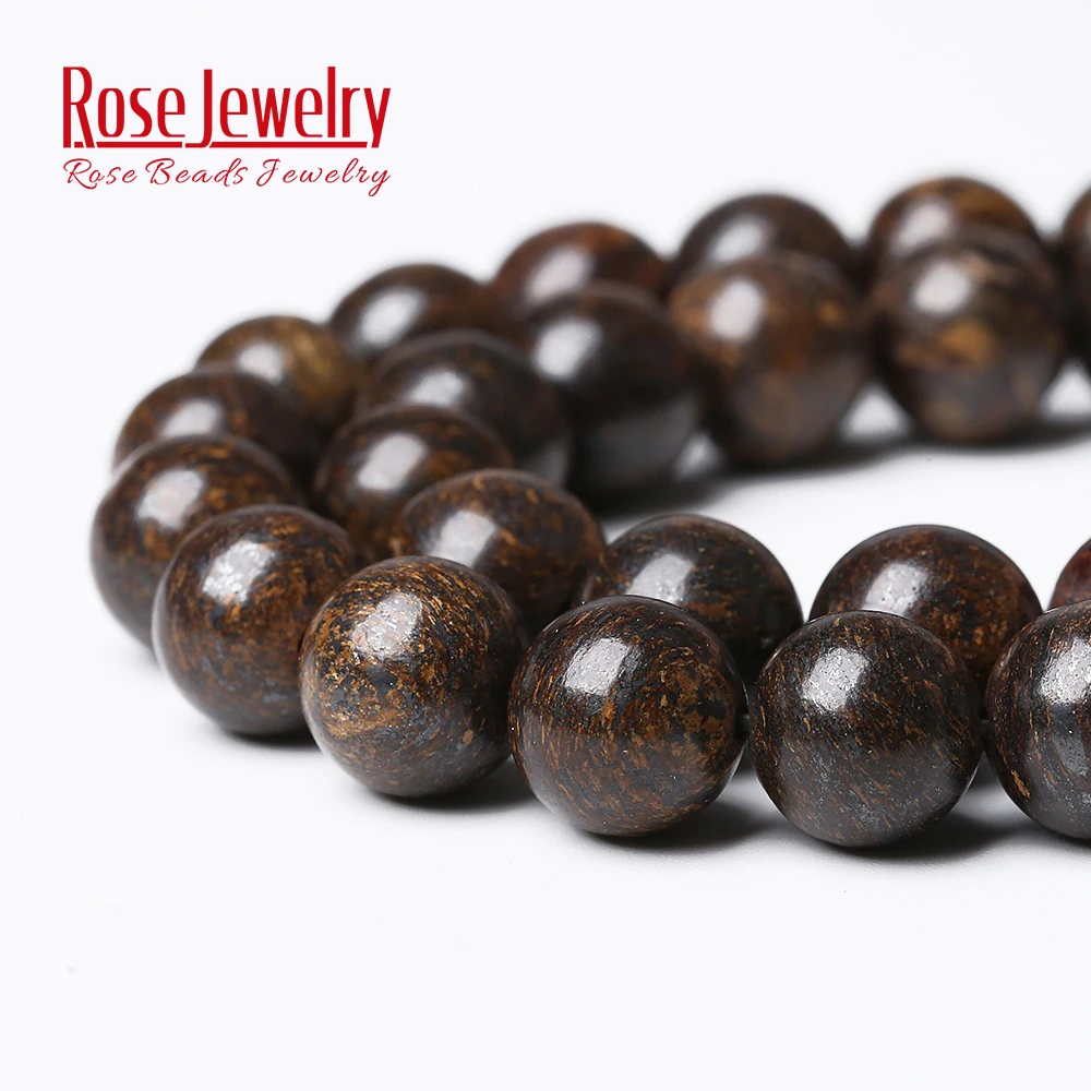 Factory Price Natural Stone Bronzite Round Loose Beads 15\