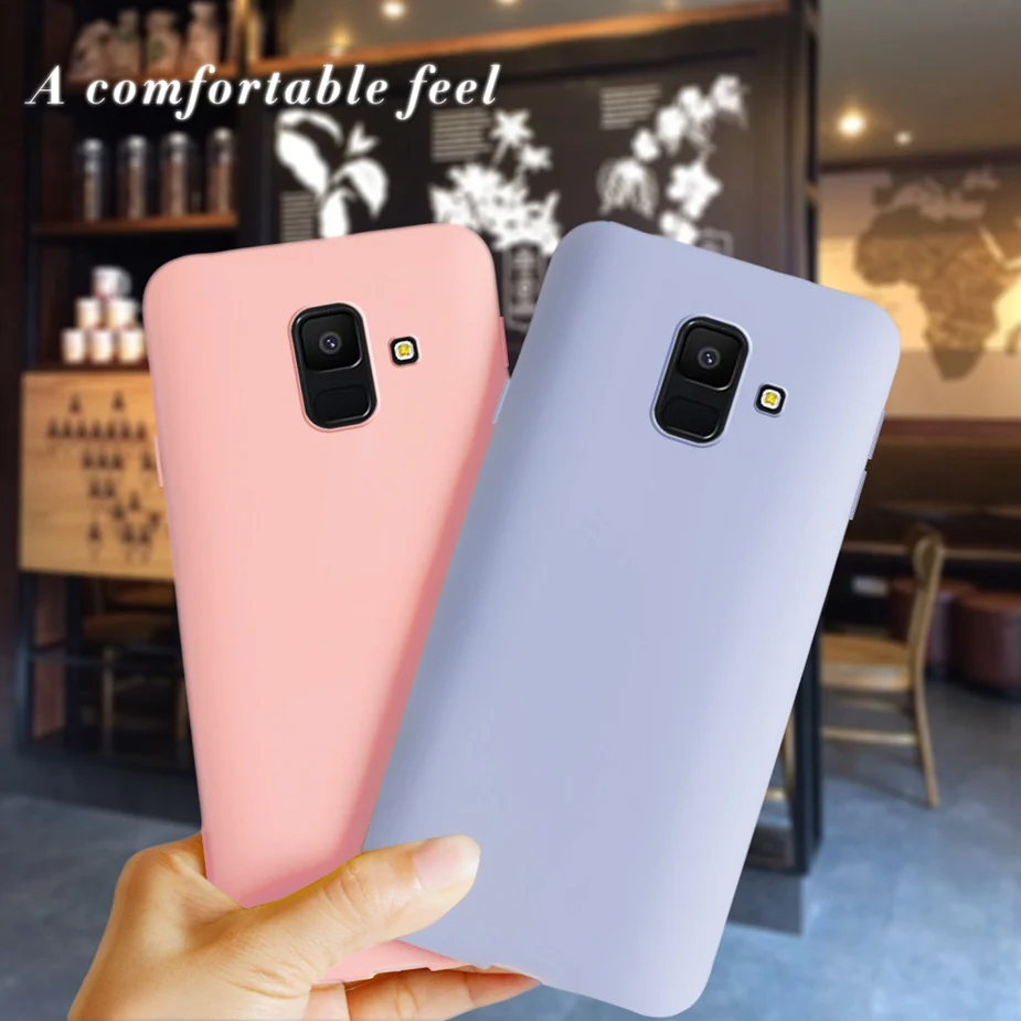 ฝาครอบสำหรับ Samsung Galaxy A6 2018 A600 SM-A600F Candy Soft TPU โทรศัพท์สำหรับ Samsung A6 Plus 2018 ฝาครอบ A605 A605F กรณี