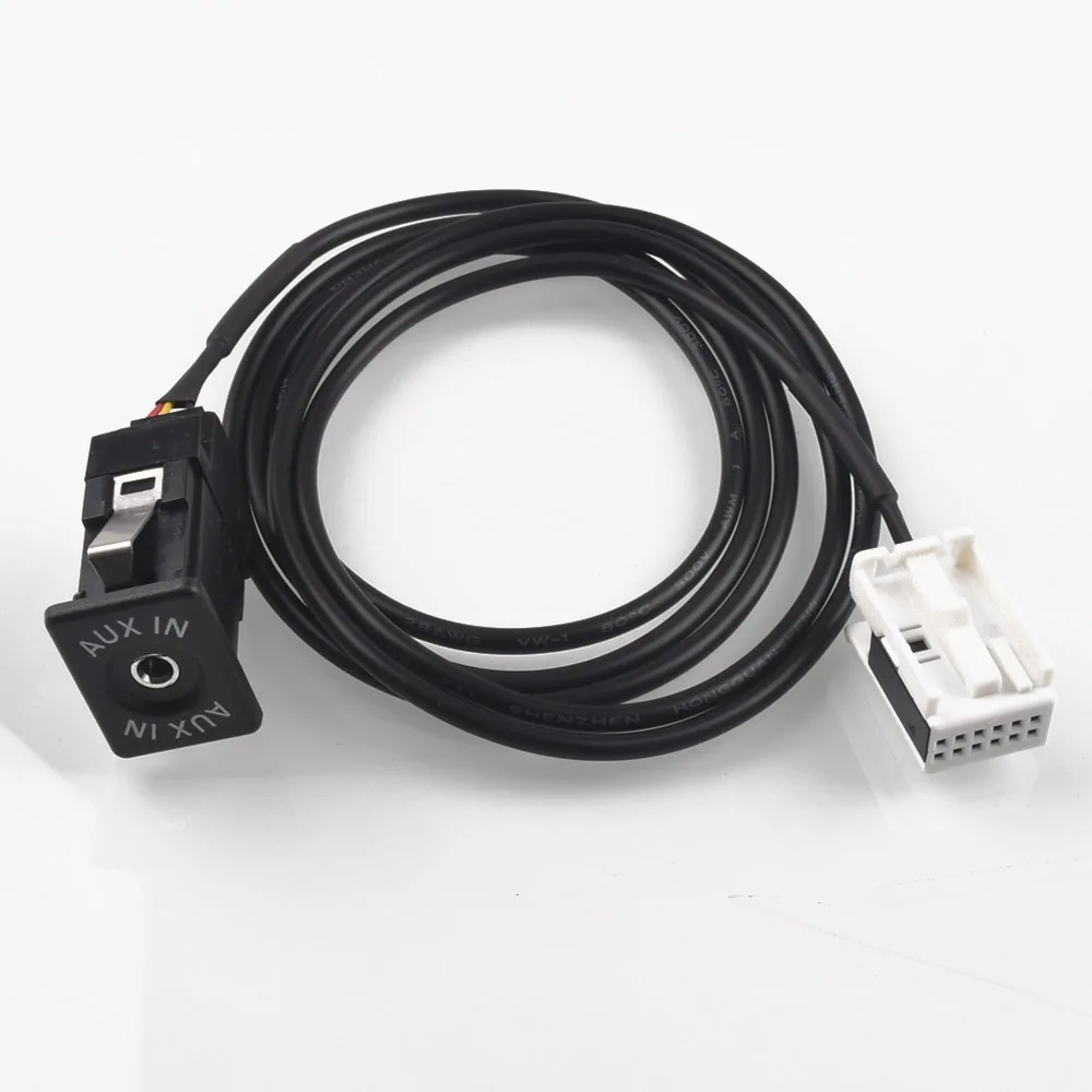 12PIN Aux Audio Cable Socket Interface Adapter Cable For Peugeot 307 308 408 407 507 for Citroen RD4 C2 C4 C5