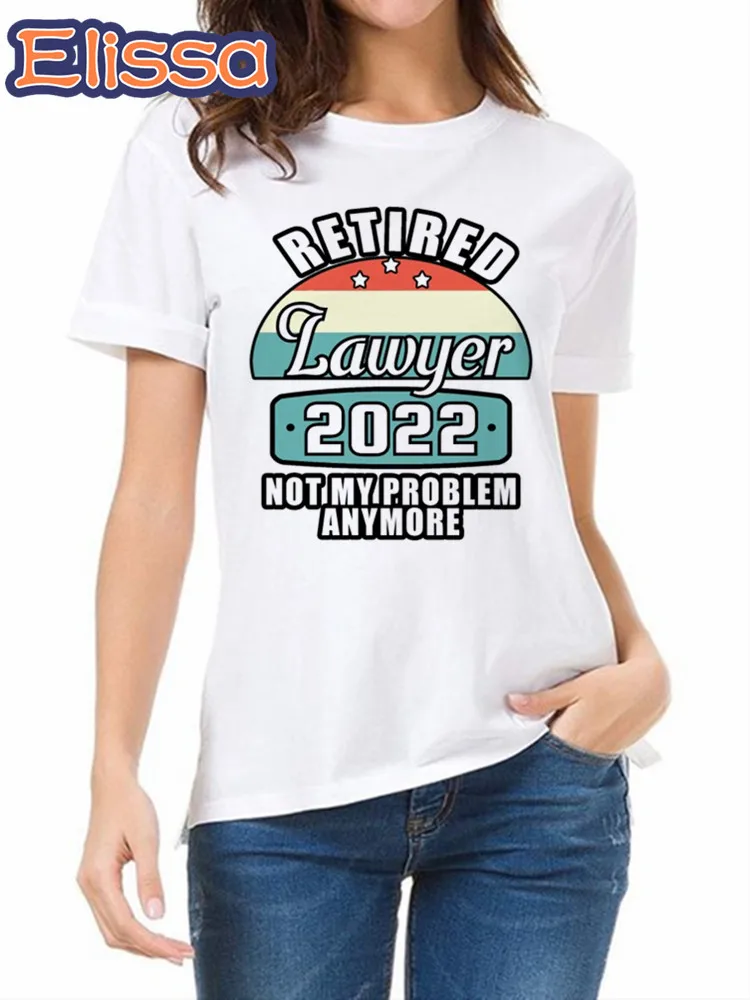 Camiseta divertida con estampado para mujer, ropa de poliéster de manga corta con gráfico de estética para mujer, regalo de retiro, 2022