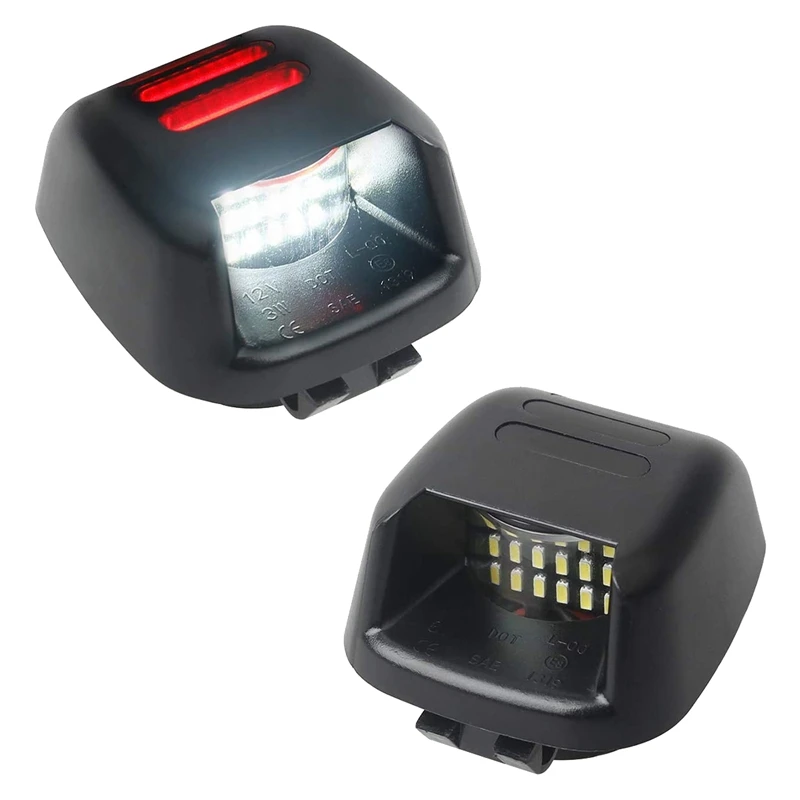 Luz LED SMD para matrícula de Nissan Navara D40, tubo rojo de 2 piezas, 2005-2016