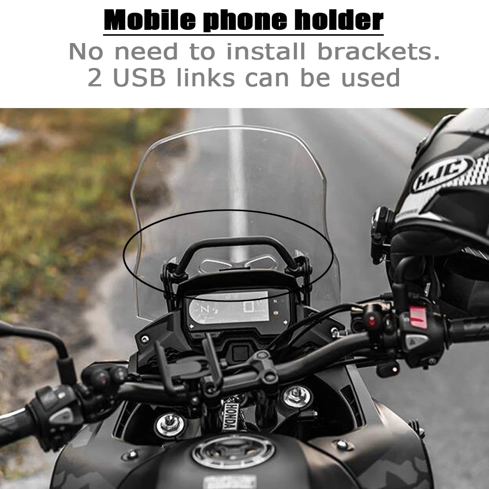 For HONDA CB500X Mobile Phone Navigation Bracket For Honda CB 500 X CB500 X 2021 2020 2019 Motorcycle USB Charging 12MM Mount