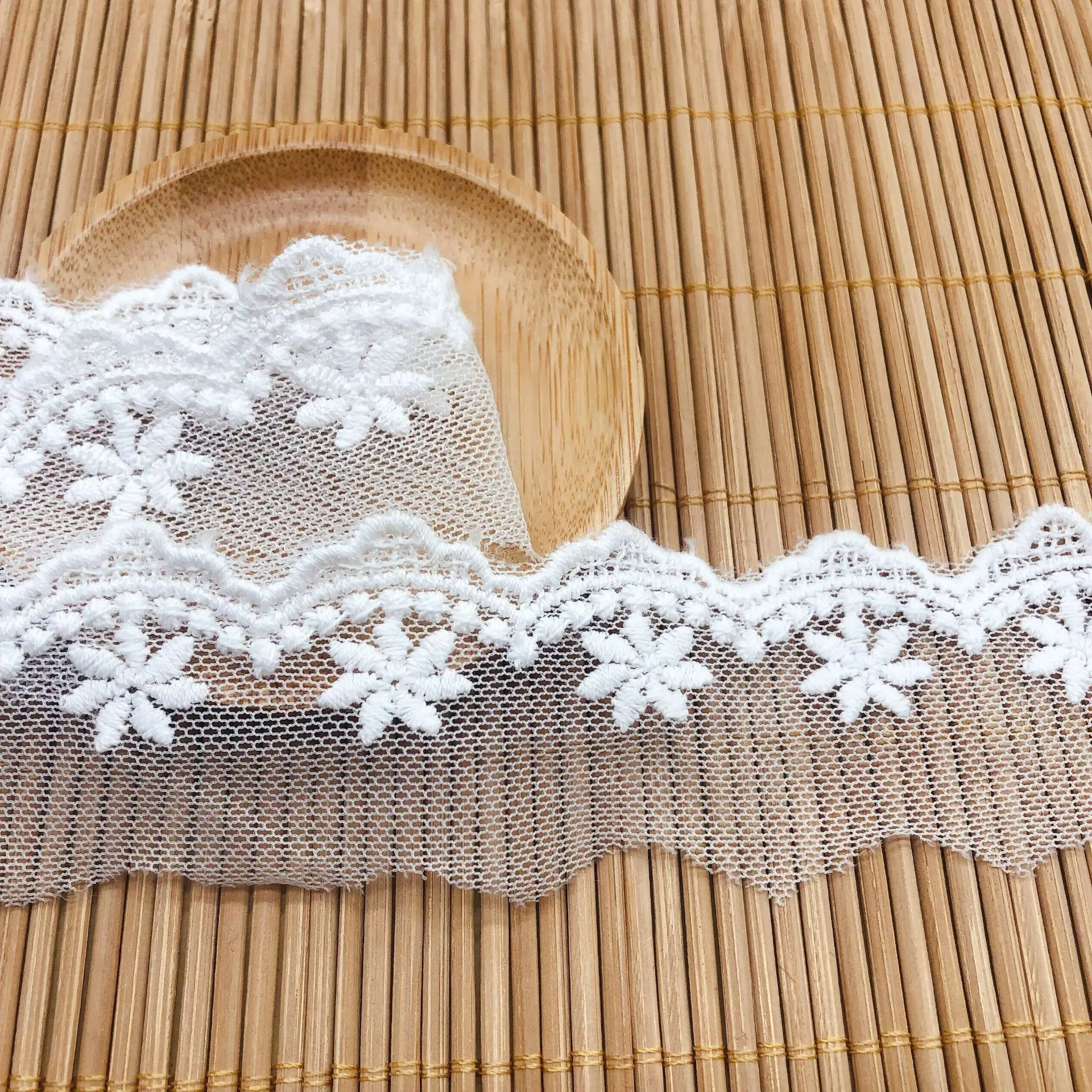 Flowers Mesh embroidery laceDIY home furnishings,Lolit Children's Wedding accessories Lace Fabric Sewing Applique Lace