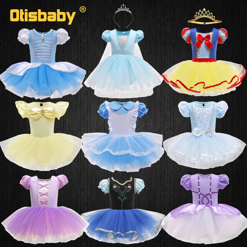 Baby Girls Ballet Tutu Snow White Cinderella Sofia Anna Elsa Ball Gown Christmas Costume Kids Belle Alice Party Princess Dress