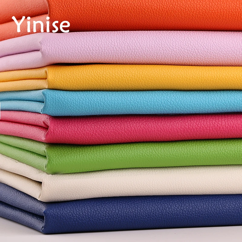 50x138cm Synthetic Leather Fabric Small Litchi PU Leather Fabrics Sewing DIY Bags Sofa Faux Artificial Leather Home Decoration