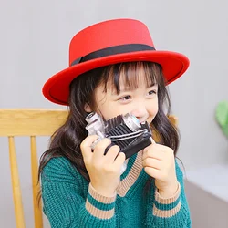 Fedoras-fedoras fedoras子供用,クラシックスタイル,合成ウールブレンド,ジャズキャップ,広いつば,シンプル,教会,ダービー,男の子用,新しいコレクション2021