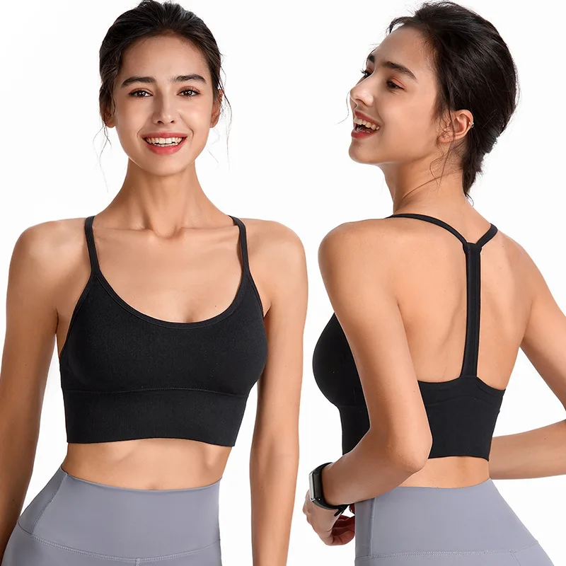 Y-Type Sport Bra Women Plus Size Fitness Crop Tops Workout Women Yoga Underwear Back Gathering Breathable Yoga Sports Vest