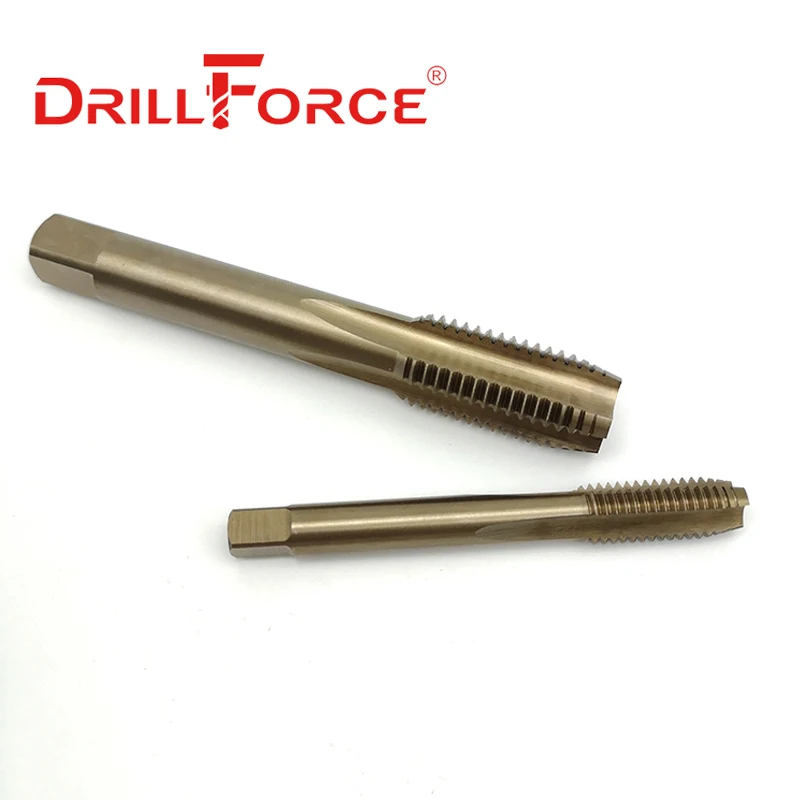 Drillforce Cobalt Left Hand Screw Thread Tap Drill Bits HSSCO M35 Straight Flute Metric M2-M30 Machine Tap For Stainless Steel