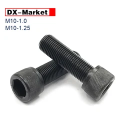 M10*1.0 M10*1.25 Fine Pitch Hex Socket Head Screw, Alloy Steel M10 Fine Thread Pitch Bolt ,A001