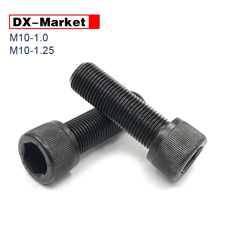 M10*1.0 M10*1.25 Fine Pitch Hex Socket Head Screw, Alloy Steel M10 Fine Thread Pitch Bolt ,A001