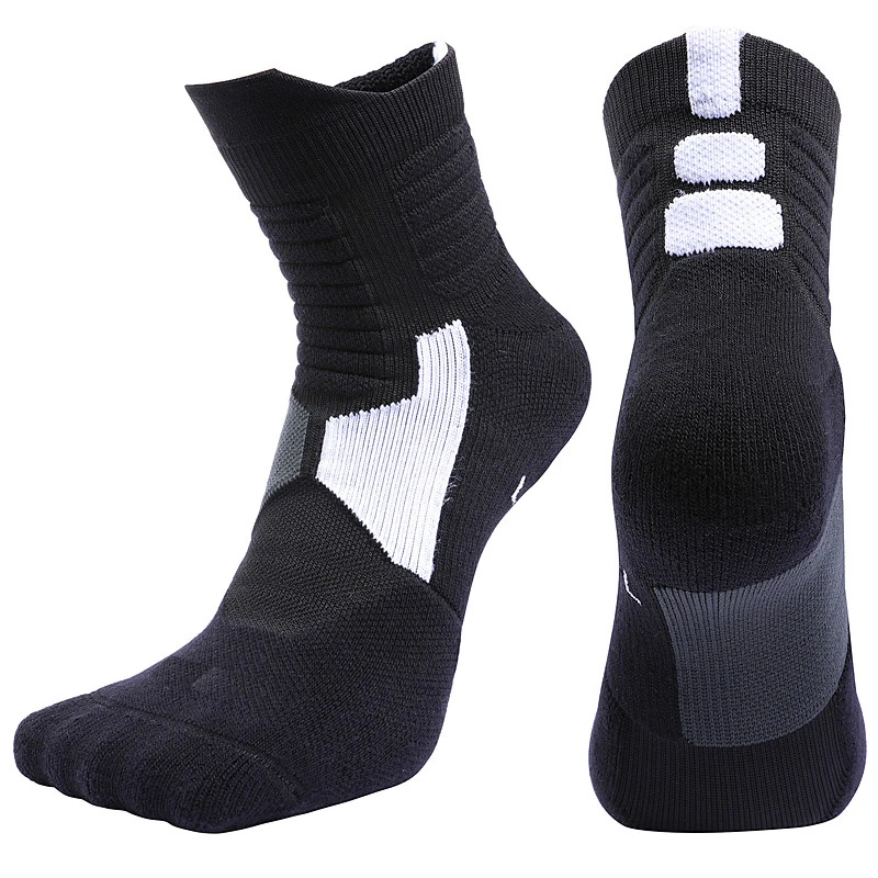 High Quality New Men Outdoor Sports Elite Basketball Socks Men Cycling Socks Compression Socks Cotton Towel Bottom Men\'s socks