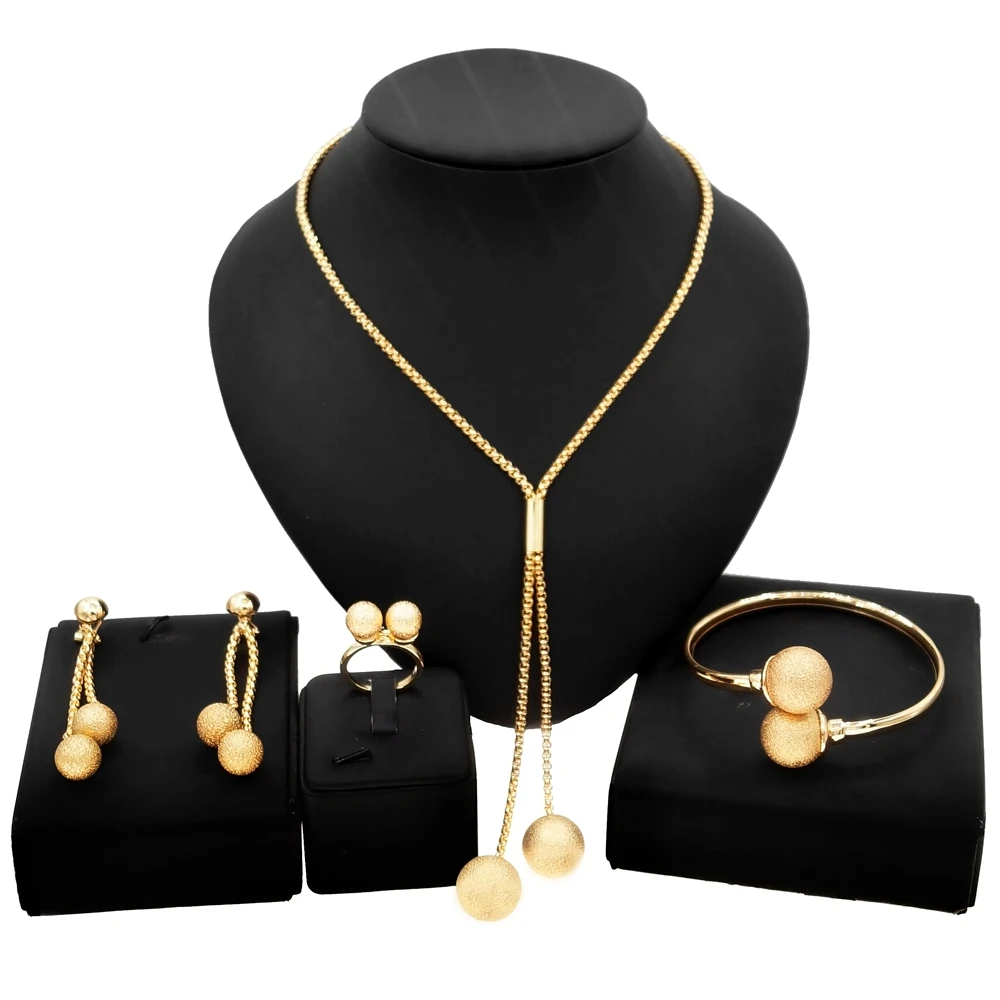 Yulaili Well-Designed Hot-Selling Round Pattern Long Chain Jewelry Set and Lndia Polki Bride and Jewelry Sets Series Wholesale