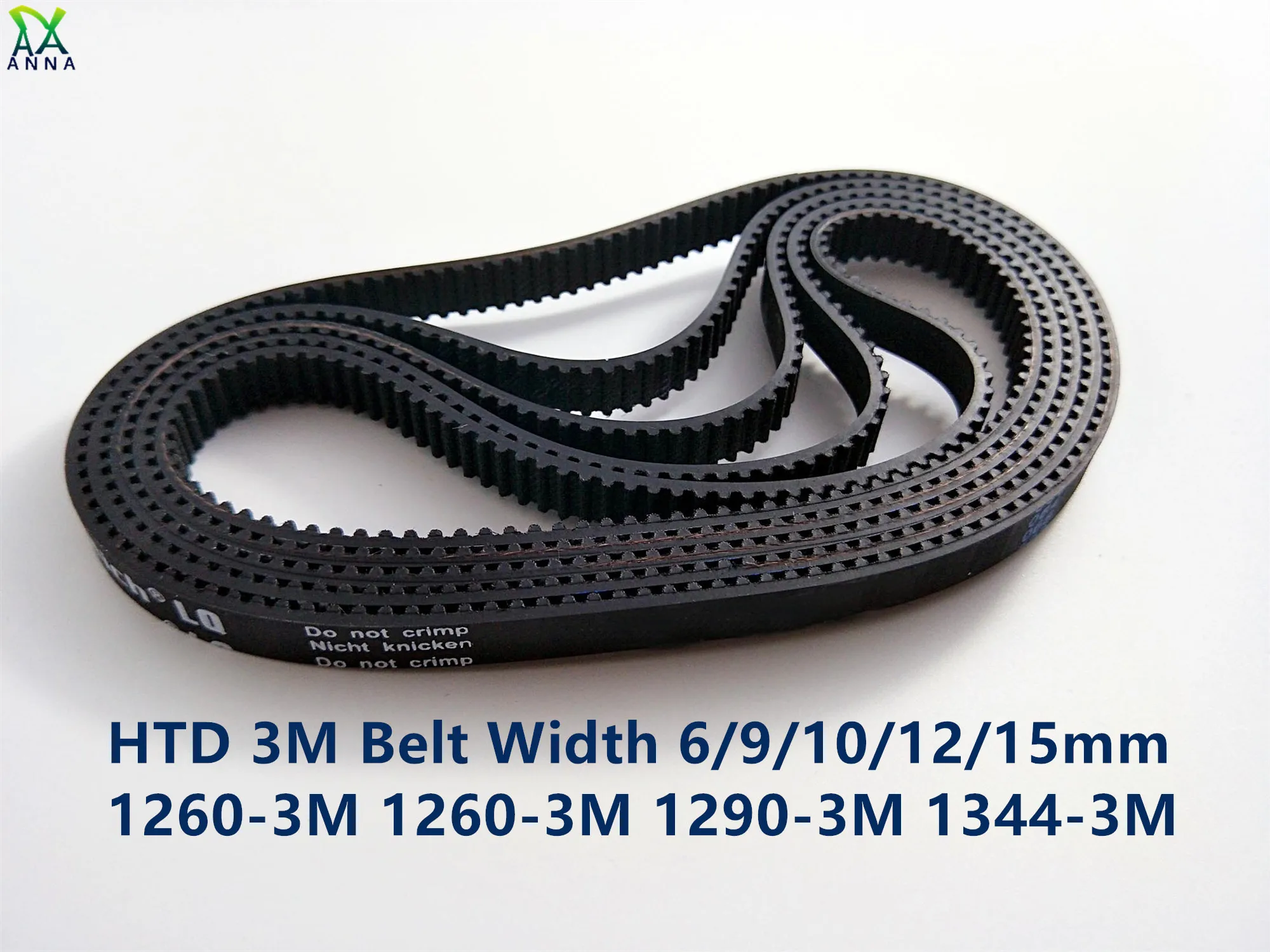 

HTD 3M Timing belt C=1260 1263 1290 1344 width 6/9/15mm Teeth 420 421 430 448 HTD3M synchronous 1260-3M 1260-3M 1290-3M 1344-3M