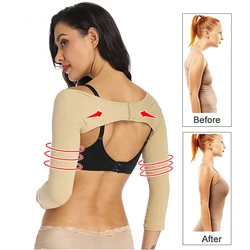 Vrouwen Arm Shaper Terug Schouder Corrector Bultrug Houding Corrector Arm Controle Shapewear Arm Compressie Afslanken Ondergoed Top