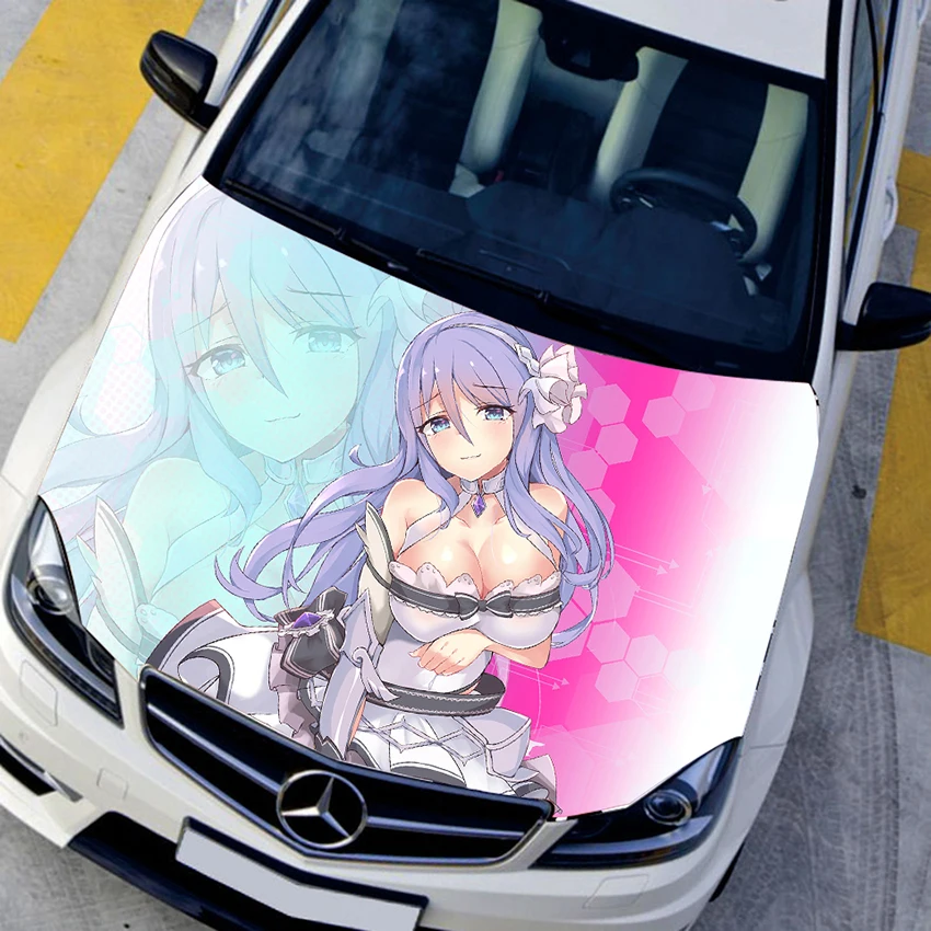 

Anime Games Itasha Car Sticker Auto Hood Protective Film Decals Princess Hoshino Shizuru Cartoon Vinyl Stickers For Cars Styling